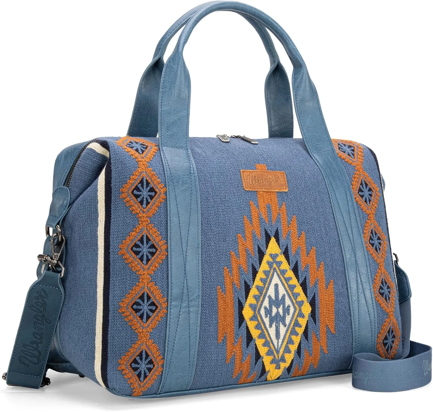 Wrangler Duffel Bag for Women Large Travel Weekender Bag Designer Tapestry Carry On Bags, Jean