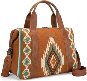 Wrangler Duffel Bag for Women Large Travel Weekender Bag Tapestry Designer Carry On Bags, Brown
