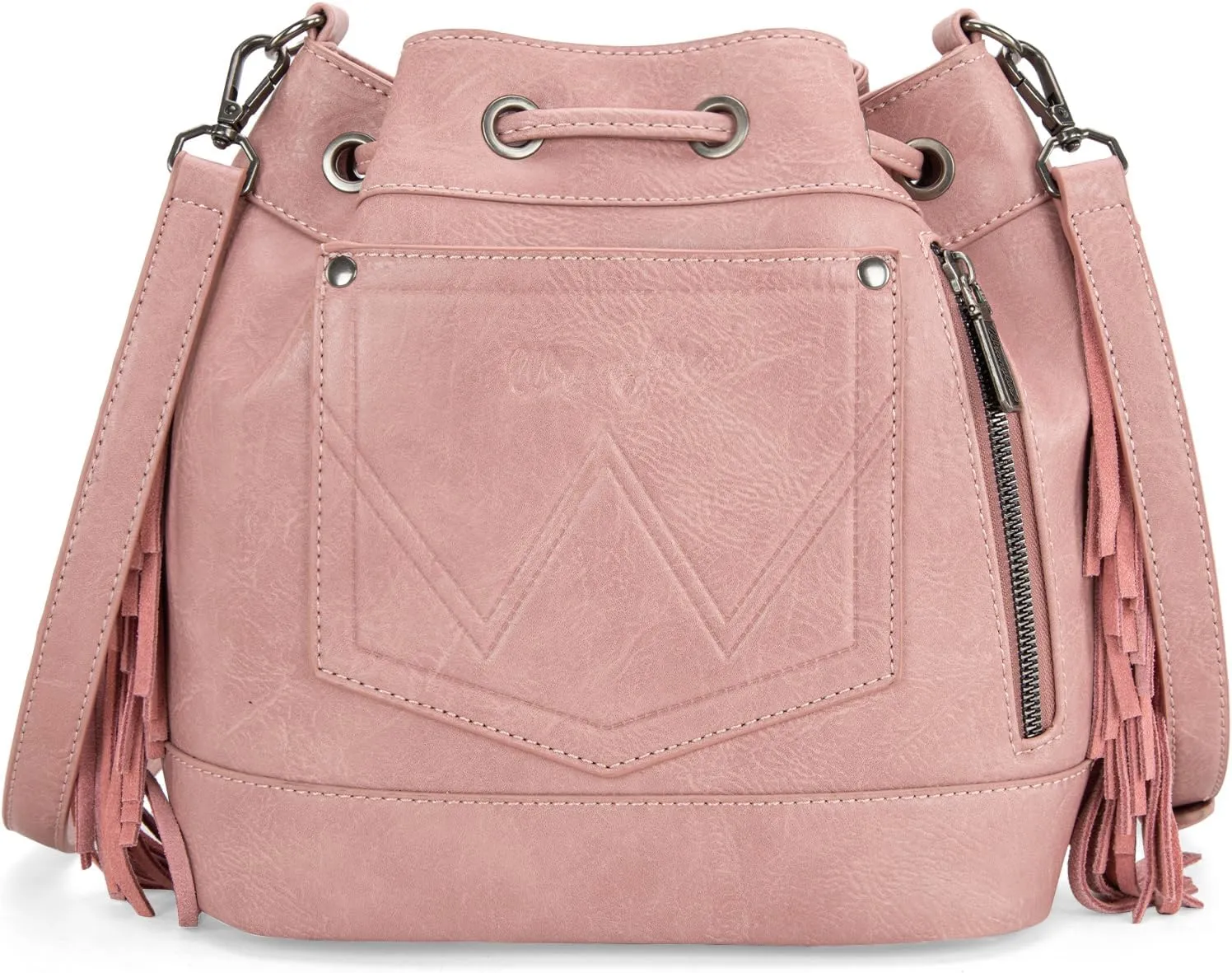 Wrangler Hobo Bags for Women Designer Bucket Purses Western Shoulder Handbags