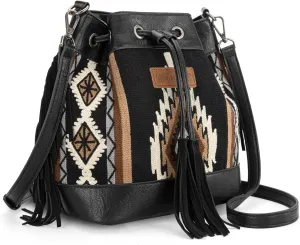 Wrangler Hobo Bags for Women Designer Bucket Purses Western Shoulder Handbags
