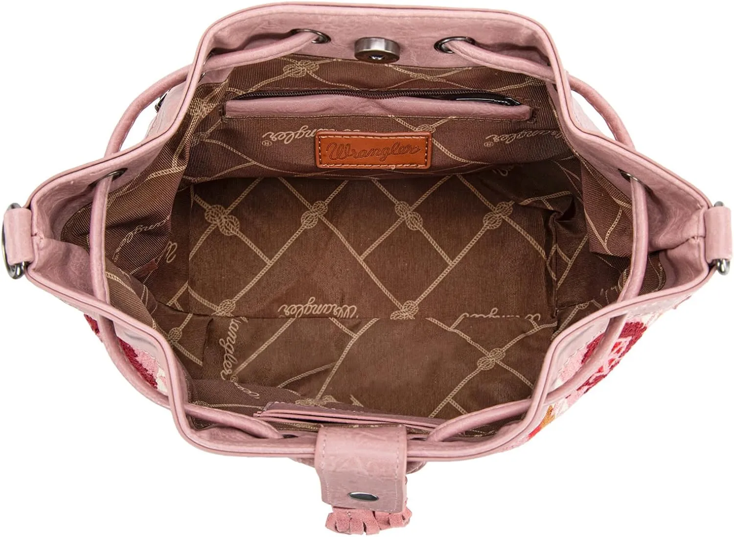 Wrangler Hobo Bags for Women Designer Bucket Purses Western Shoulder Handbags