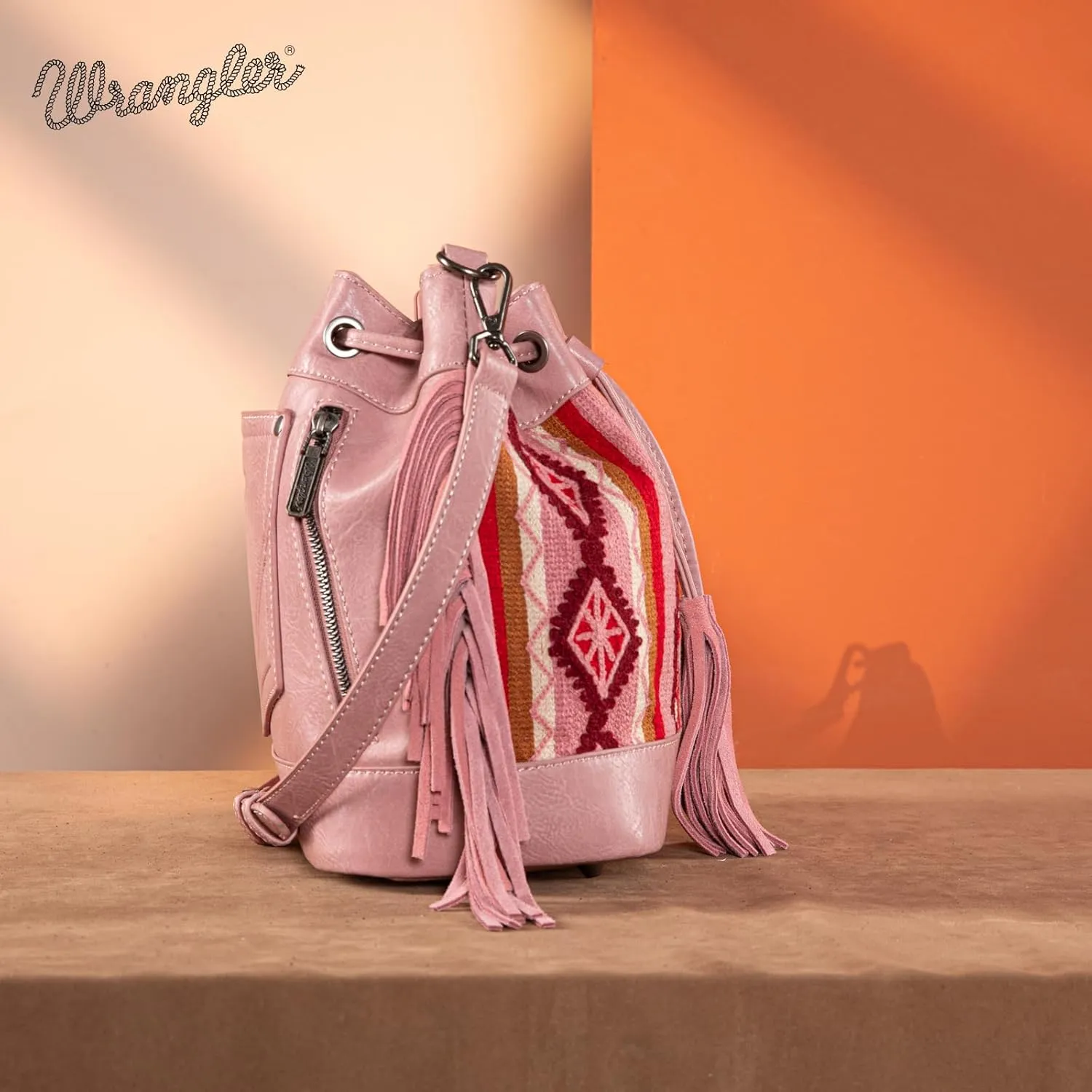 Wrangler Hobo Bags for Women Designer Bucket Purses Western Shoulder Handbags