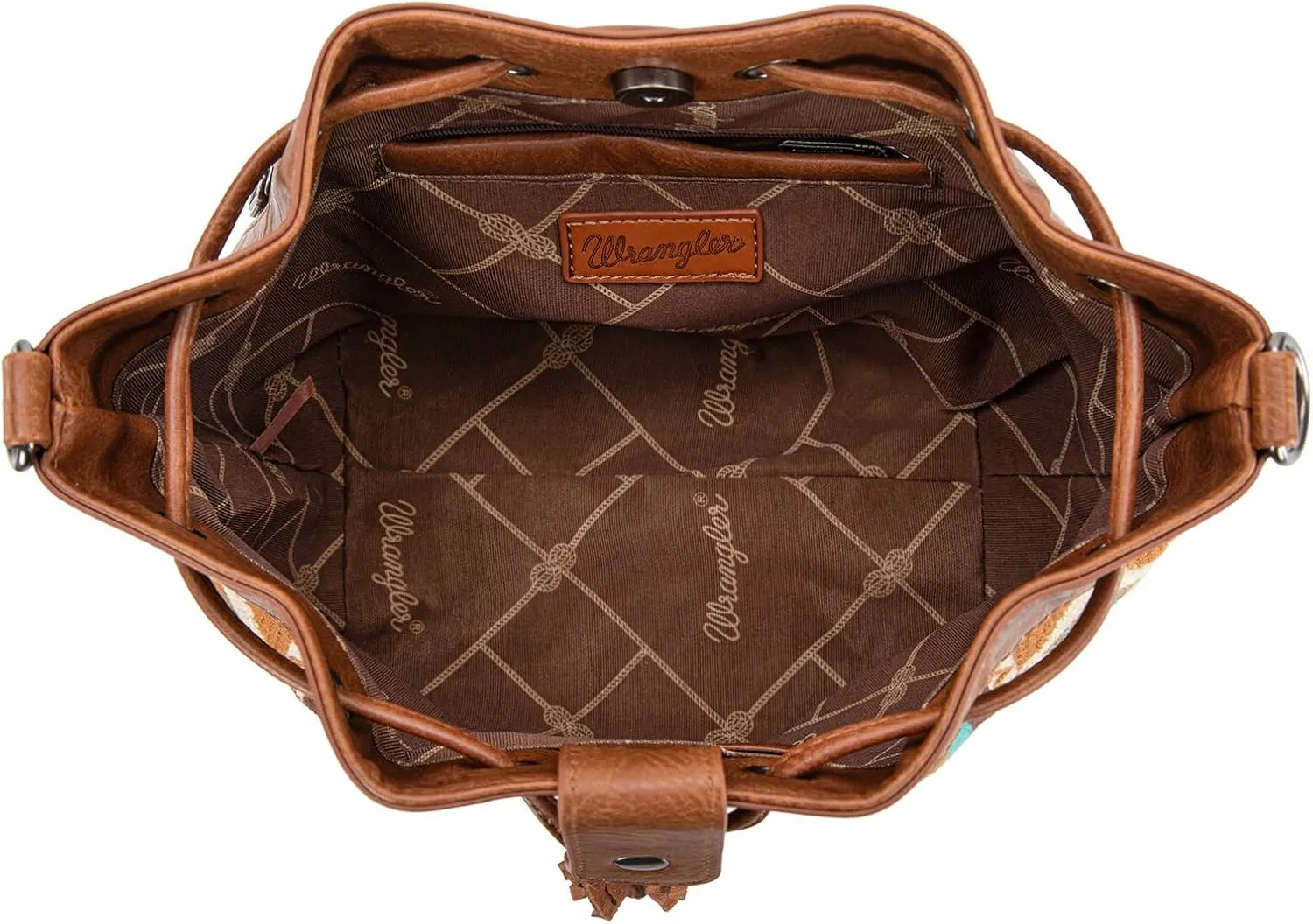 Wrangler Hobo Bags for Women Designer Bucket Purses Western Shoulder Handbags
