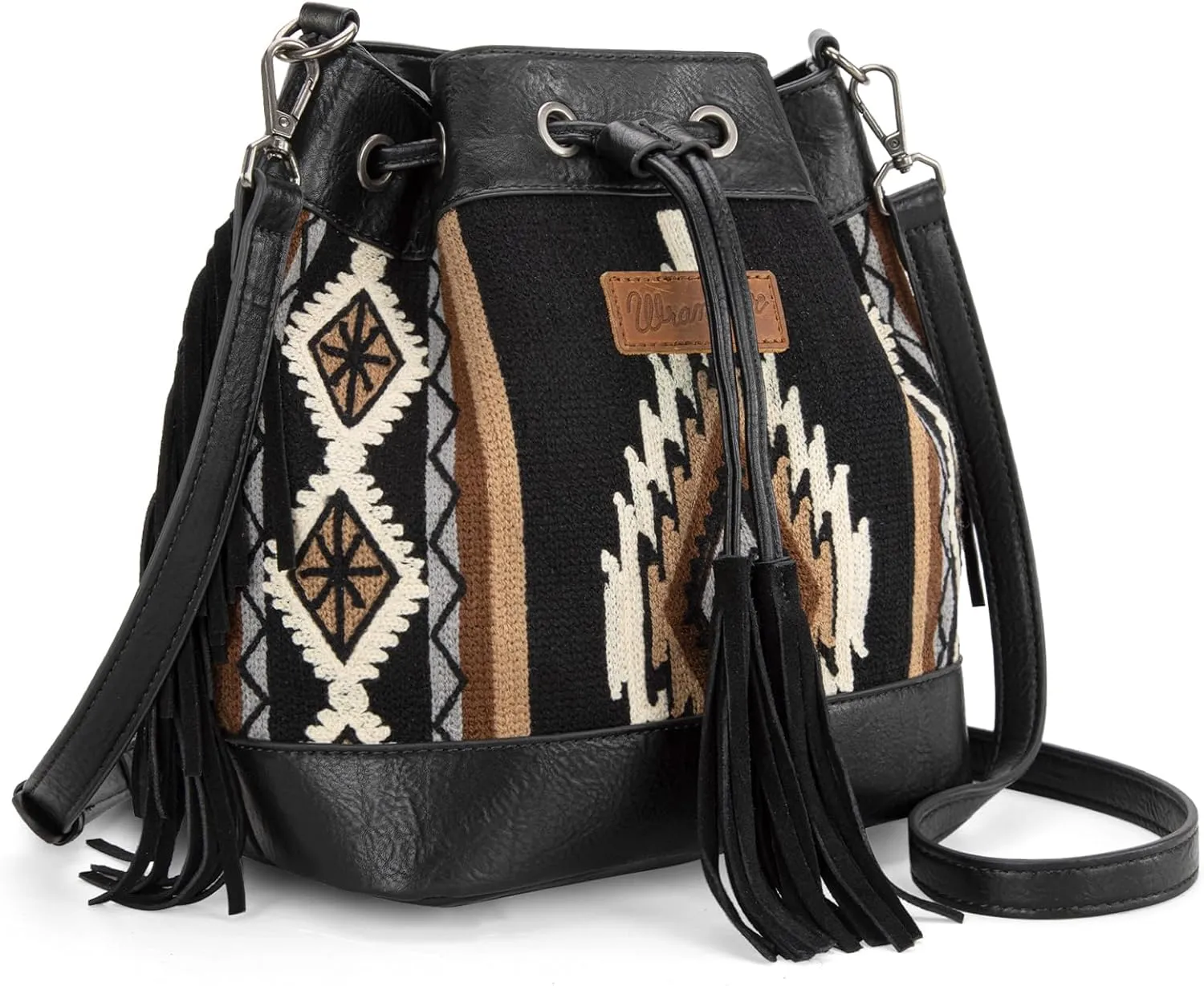 Wrangler Hobo Bags for Women Designer Bucket Purses Western Shoulder Handbags