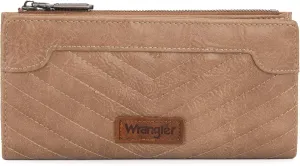 Wrangler Minimalist Wallet for Women Credit Card Wallet Ladies Travel Wallets Monederos de Mujer Card Cases & Money Organizers with Smooth Zipper for Women Men Khaki