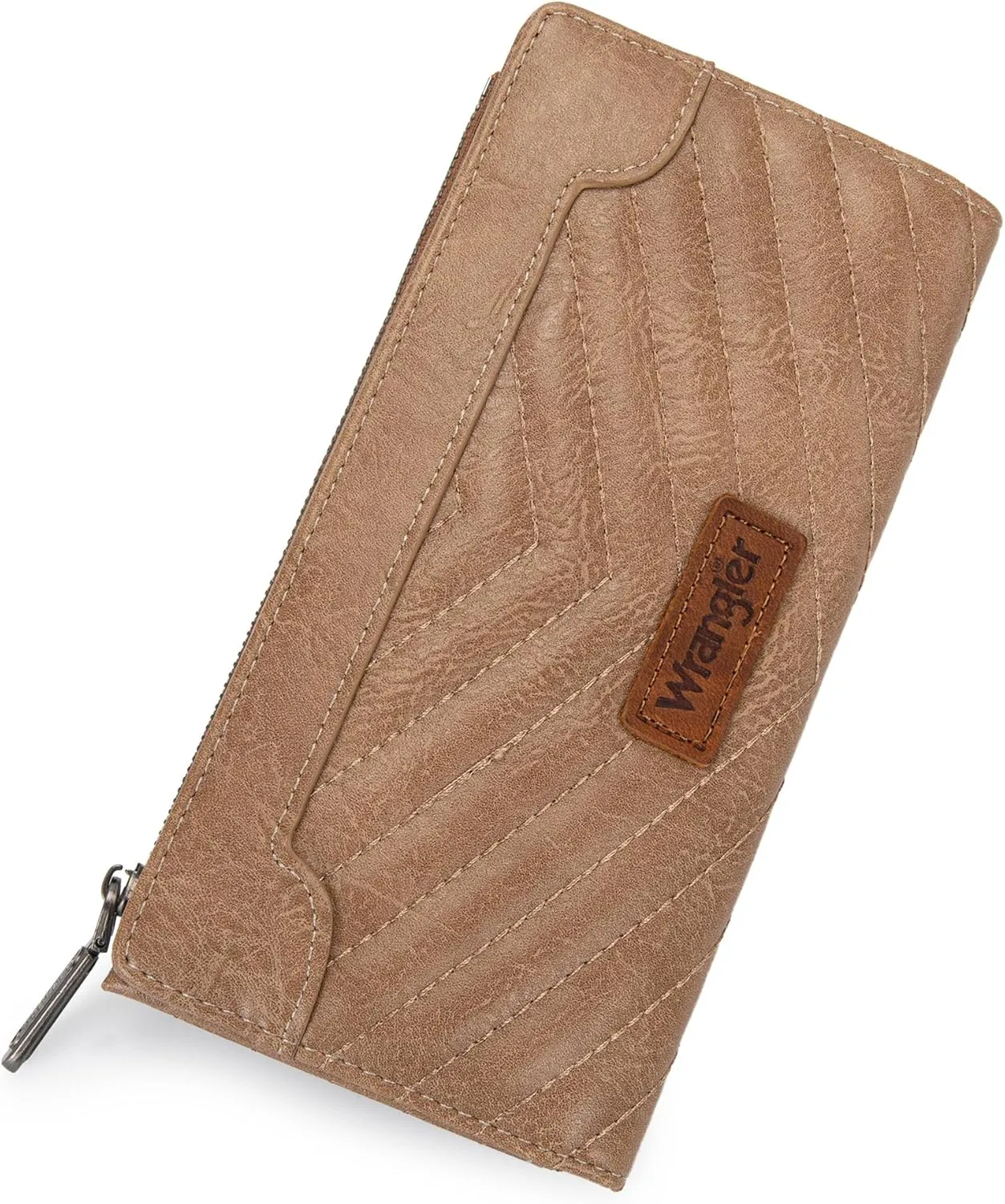 Wrangler Minimalist Wallet for Women Credit Card Wallet Ladies Travel Wallets Monederos de Mujer Card Cases & Money Organizers with Smooth Zipper for Women Men Khaki