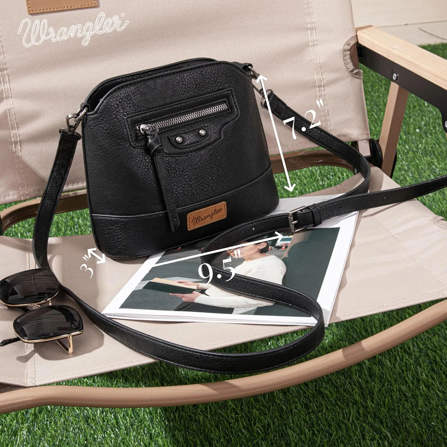 Wrangler Small Crossbody Bags for Women Shoulder Cute Purses and Handbags with Adjustable Strap