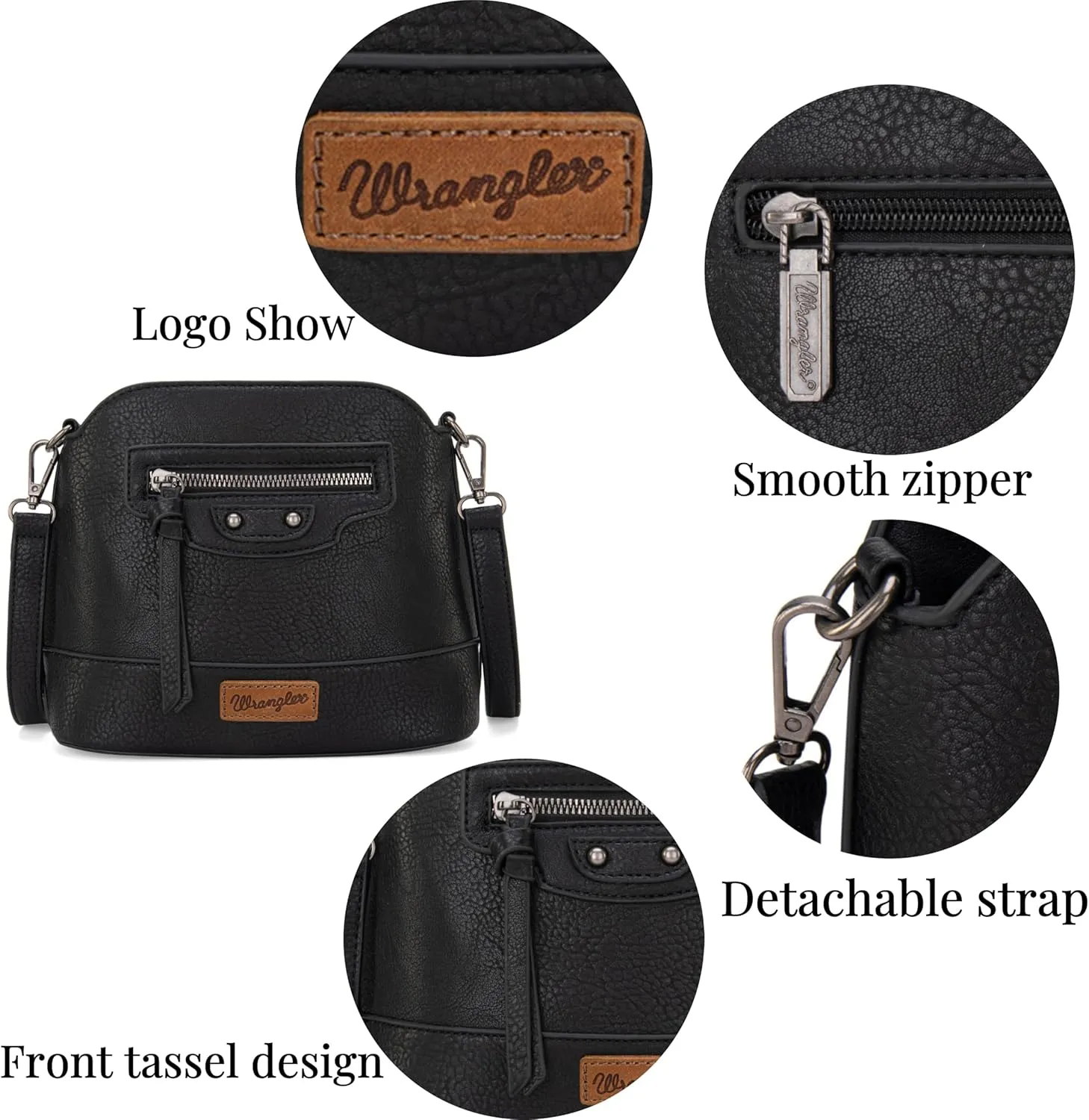 Wrangler Small Crossbody Bags for Women Shoulder Cute Purses and Handbags with Adjustable Strap