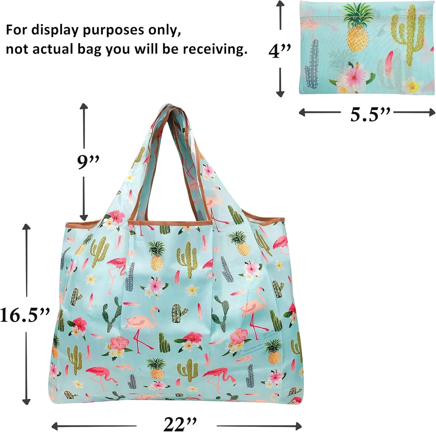 Wrapables Eco-Friendly Large Nylon Reusable Shopping Bags (Set of 2)