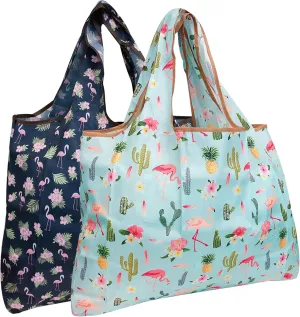 Wrapables Eco-Friendly Large Nylon Reusable Shopping Bags (Set of 2)