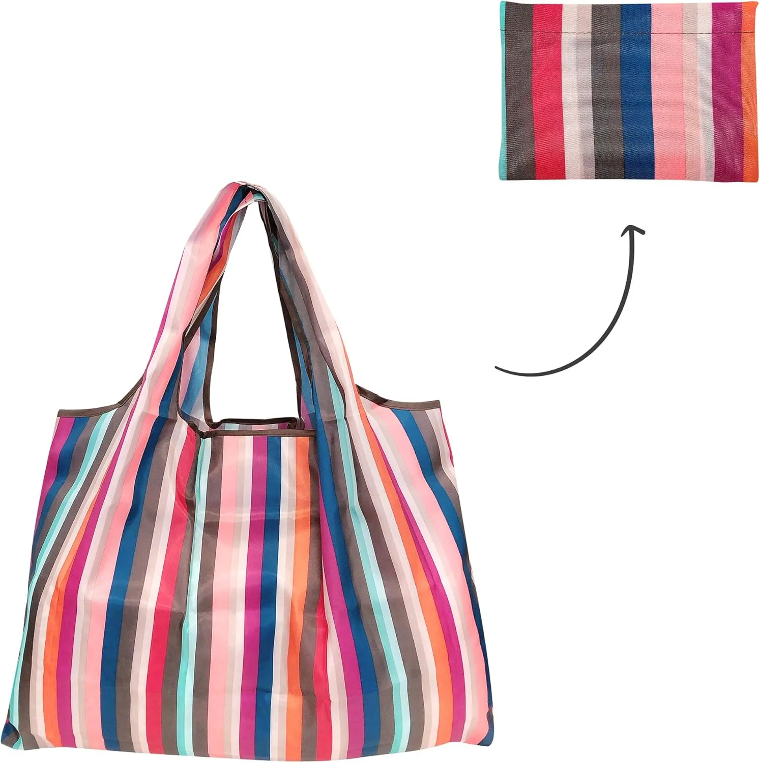Wrapables Eco-Friendly Large Nylon Reusable Shopping Bags (Set of 2)
