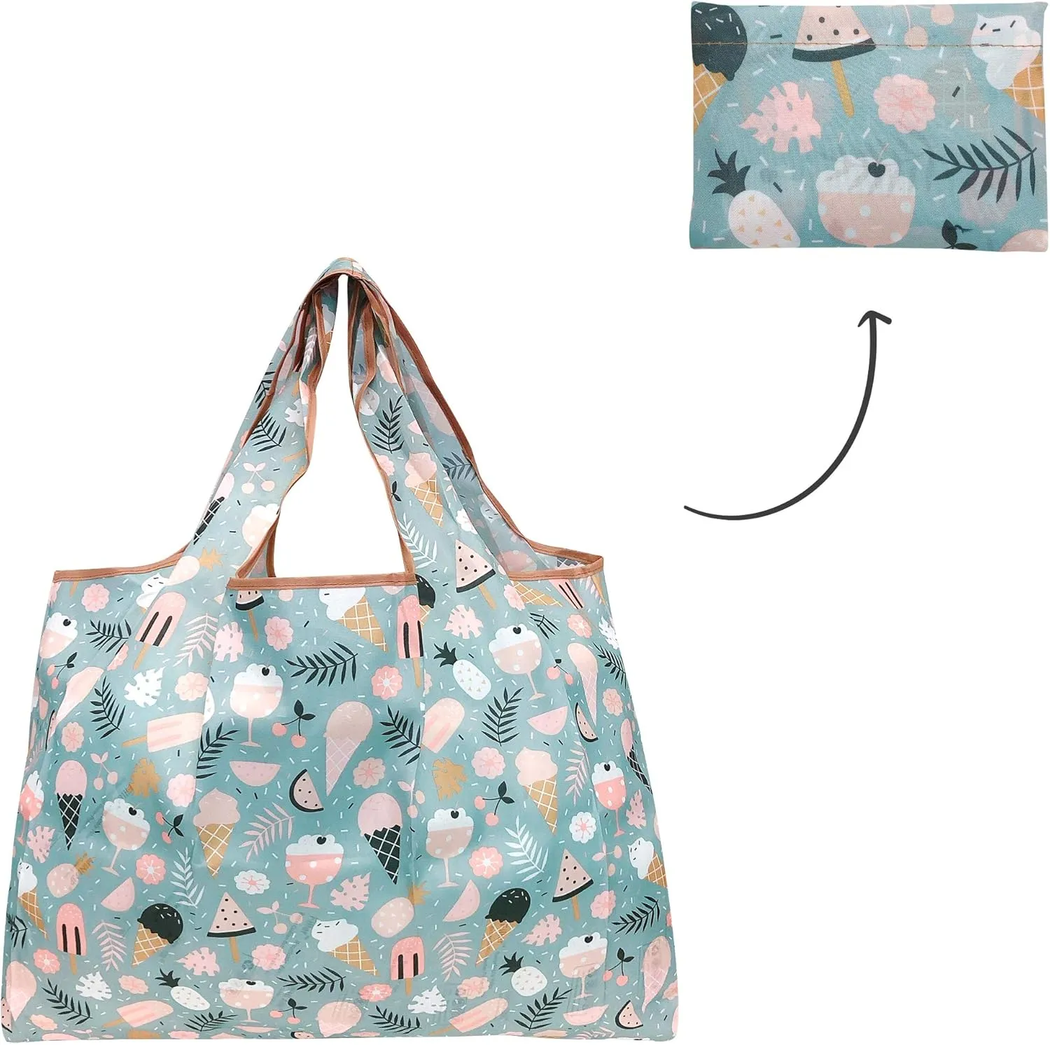 Wrapables Eco-Friendly Large Nylon Reusable Shopping Bags (Set of 2)