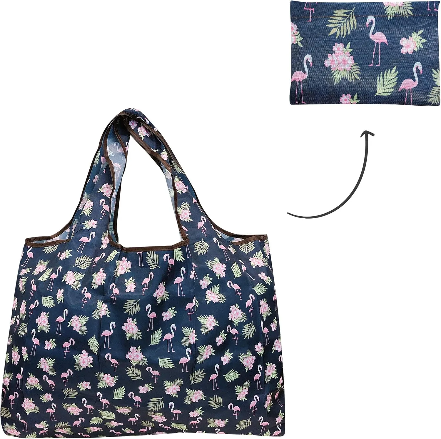 Wrapables Eco-Friendly Large Nylon Reusable Shopping Bags (Set of 2)