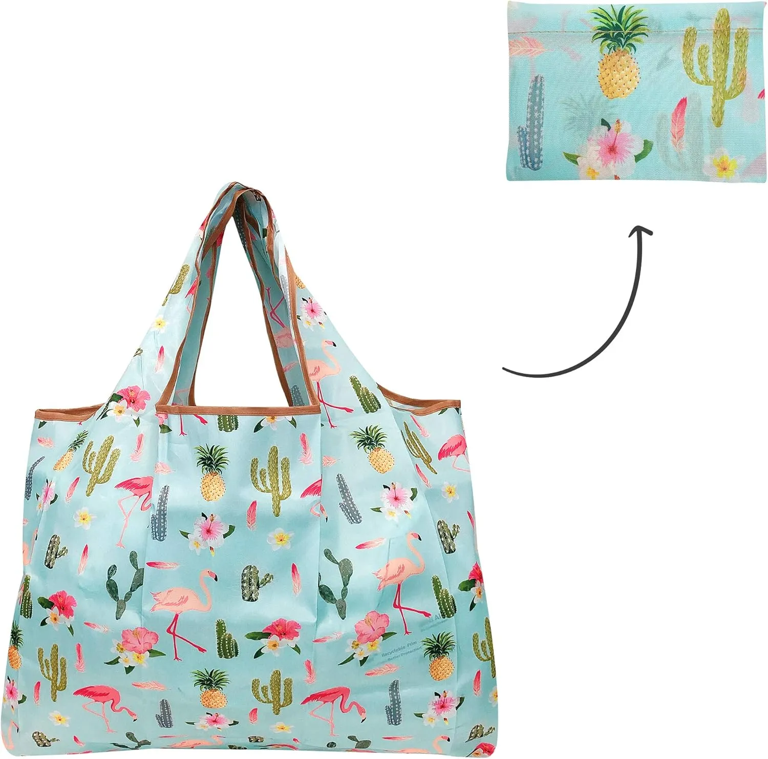 Wrapables Eco-Friendly Large Nylon Reusable Shopping Bags (Set of 2)