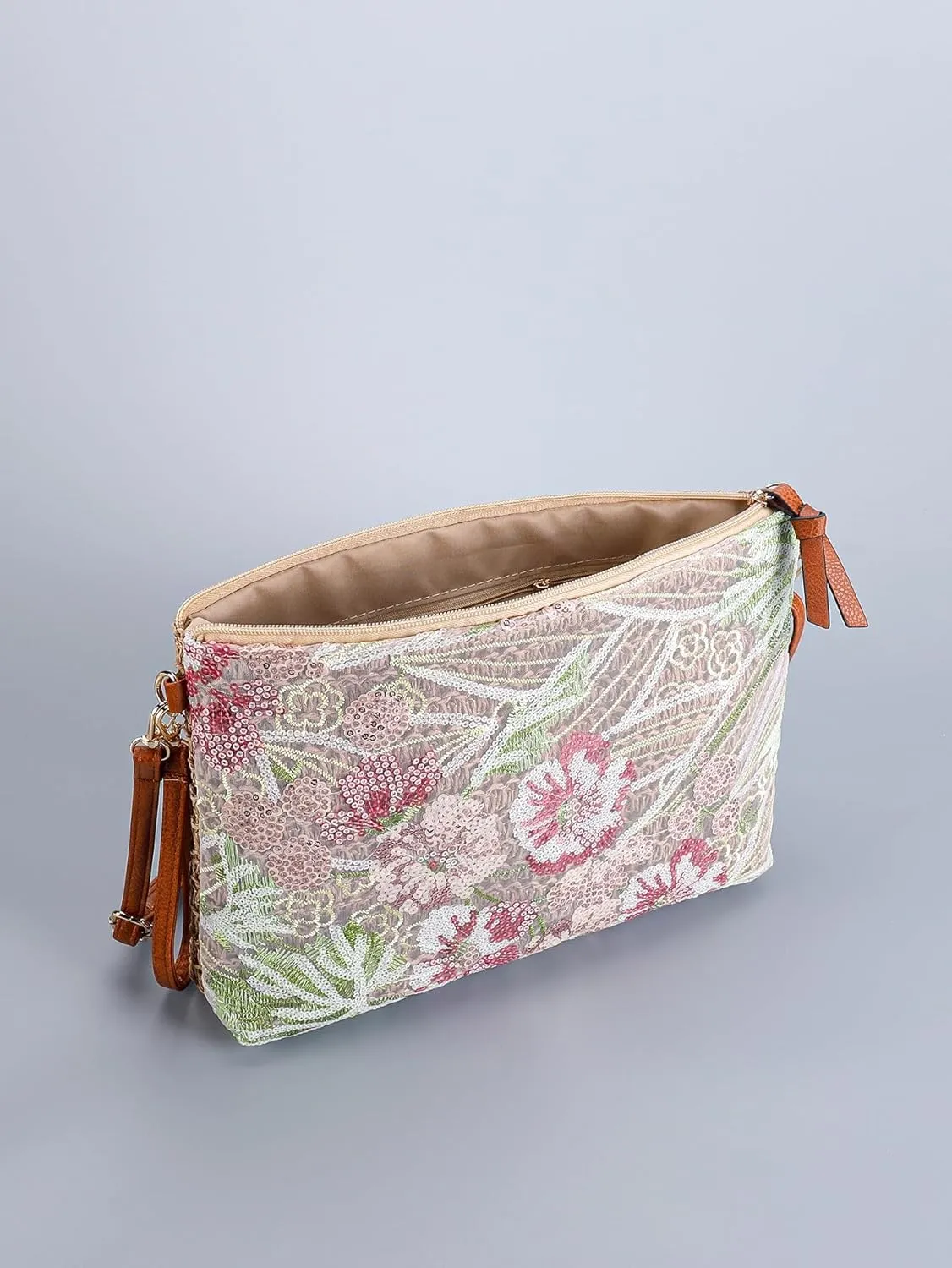 Y2k Sequin Beaded Embroidery Straw Purse Mini Crossbody Bag Women Summer Floral Knit Evening Party Purses