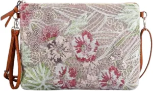 Y2k Sequin Beaded Embroidery Straw Purse Mini Crossbody Bag Women Summer Floral Knit Evening Party Purses