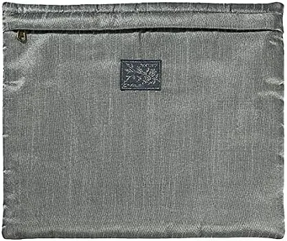 Yair Emanuel Tallit Bag only | Silk Embroidered Geometric Square Design (Silver TBB-5S)