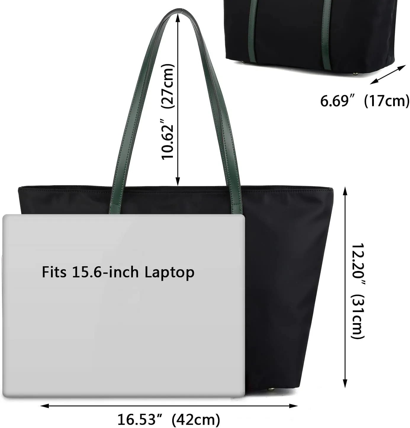 YALUXE Women's Nylon Tote Bags Large Capacity Shoulder Bags Work Handbags Purses