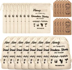 Yexiya Bags Wedding Favor Bag Bachelorette Party Survival Recovery Kit Bags Cotton Muslin Drawstring Bag with 30 Pieces Gift Tags for Wedding Bridal Shower Party Gifts, 4 x 6 Inches(30 Pieces)