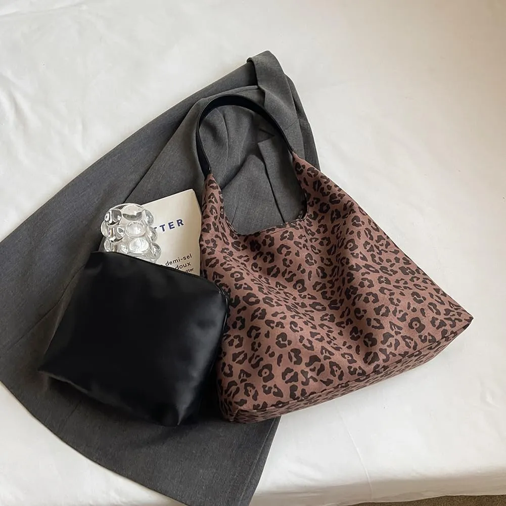 YFGBCX Leopard Tote Bag for Women Cheetah Purse Brown Vintage Hobo Bag Large Capacity Work Tote Bag