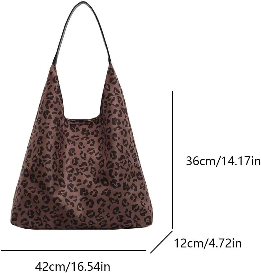 YFGBCX Leopard Tote Bag for Women Cheetah Purse Brown Vintage Hobo Bag Large Capacity Work Tote Bag