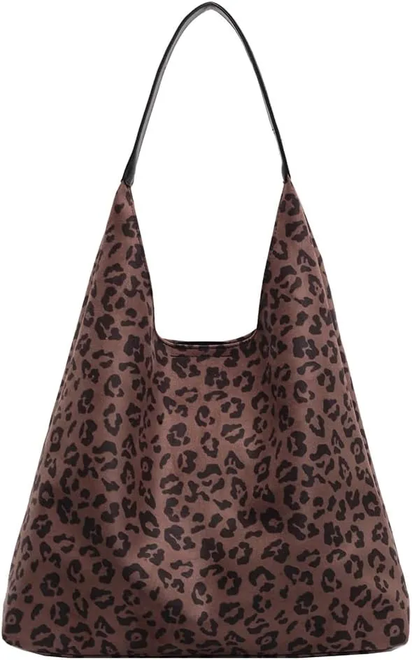YFGBCX Leopard Tote Bag for Women Cheetah Purse Brown Vintage Hobo Bag Large Capacity Work Tote Bag