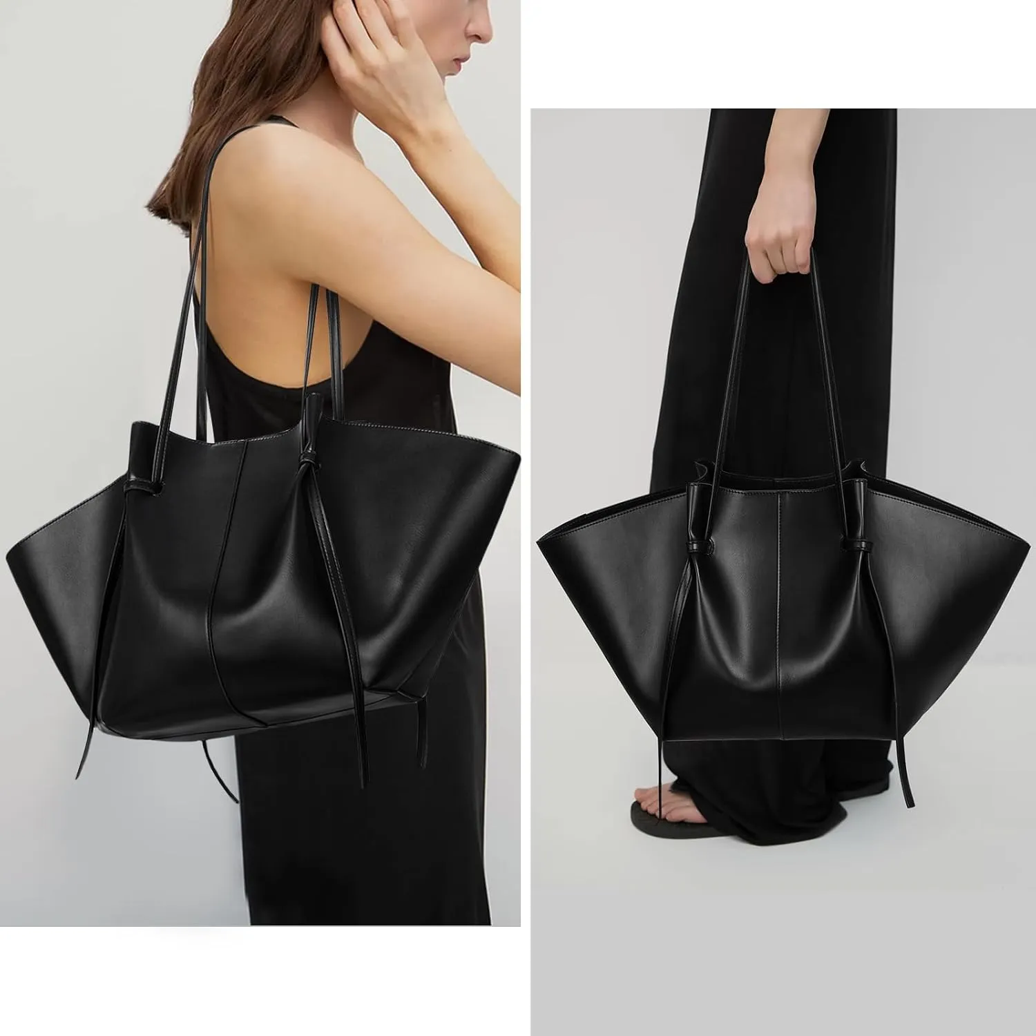 YFGBCX Tote Bag Smooth Leather Work Bag for Women Trendy Top Handle Bag Luxury Hobo Handbag with Adjustable Strap
