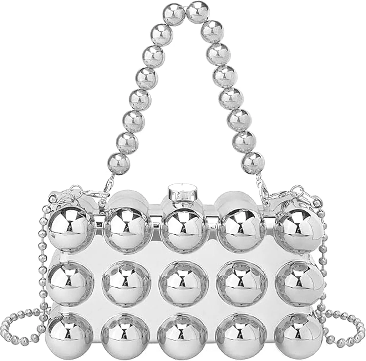 YYW Acrylic Clutch Purse for Women Evening Crossbody Shoulder Beaded Bag for Wedding Party