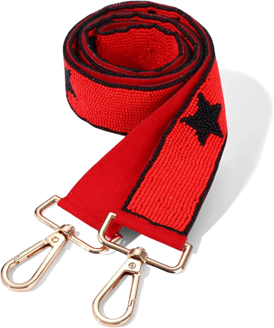 ZOLEAROPY Game Day Beaded Purse Strap Stadium Football University College Star Bag Strap Accessory Game Day Clear Crossbody